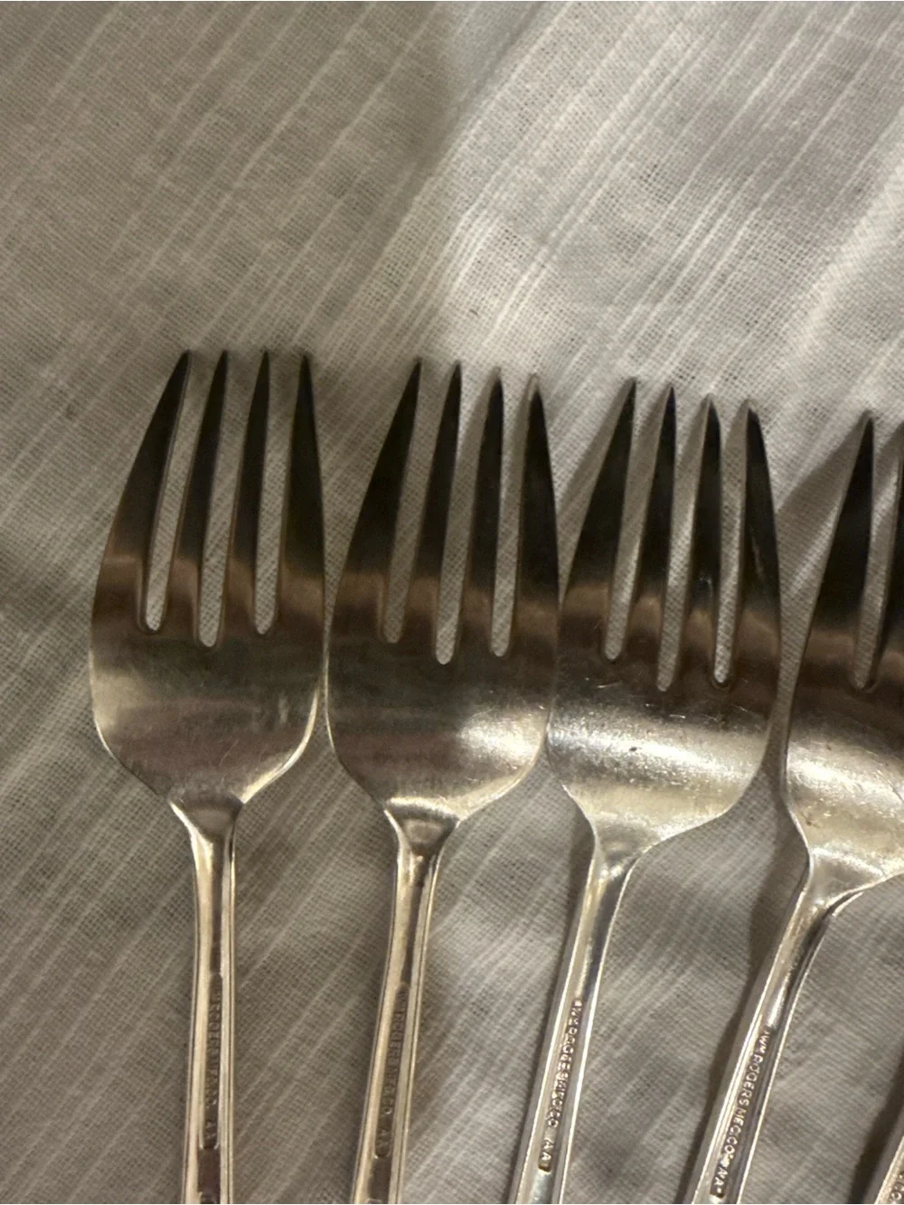 Wm Rogers International Silver Jubilee 8 Salad Forks Silver Plate Flatware